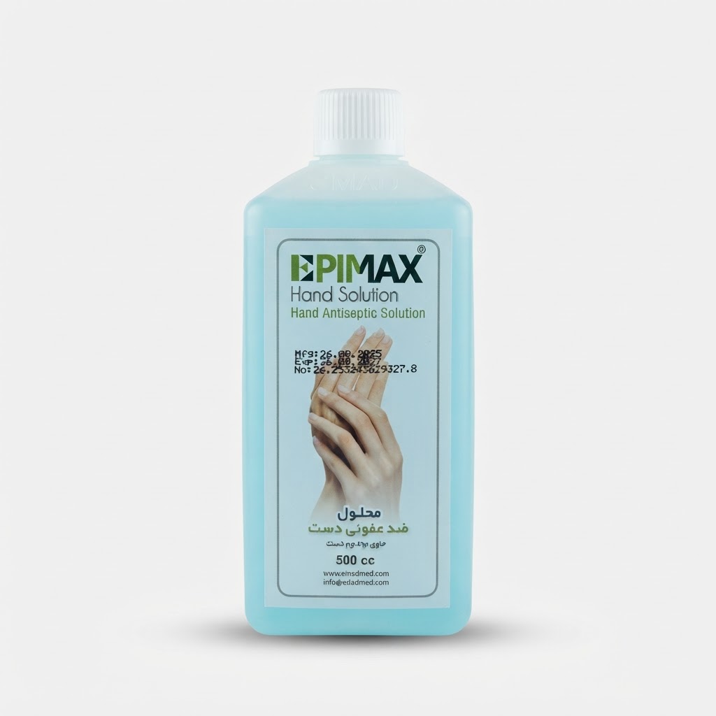 محلول ضدعفونی کننده دست حاوی مواد نرم کننده EPIMAX